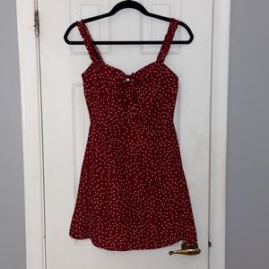 Red polka dot dress